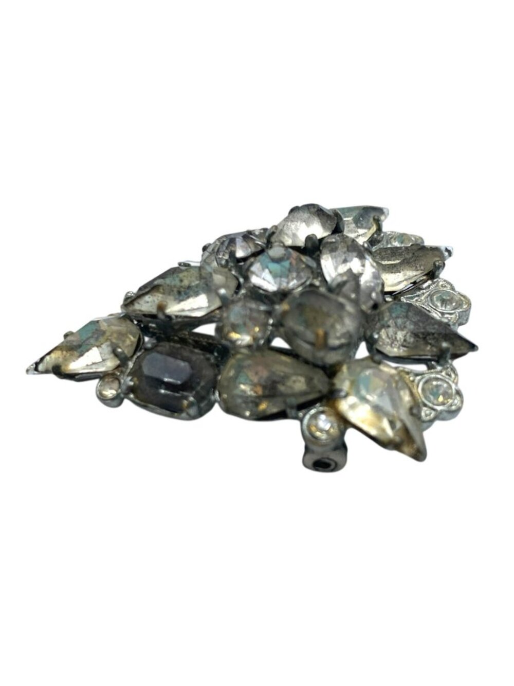 Czech Czechoslovakian Rhinestone Brooch Pin Vintage 40's 50's MARKED! - Picture 4 of 9